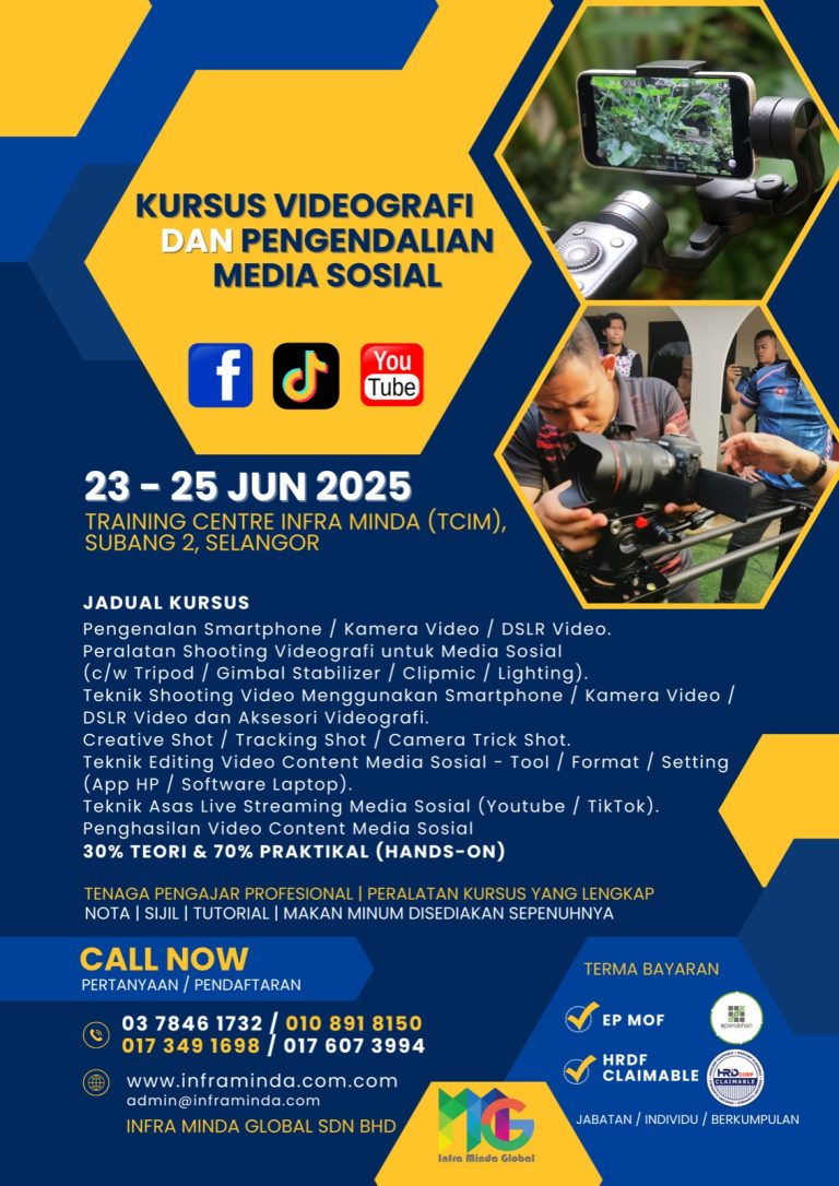 Kursus Videografi & Media Sosial (23 – 25 Jun 2025)