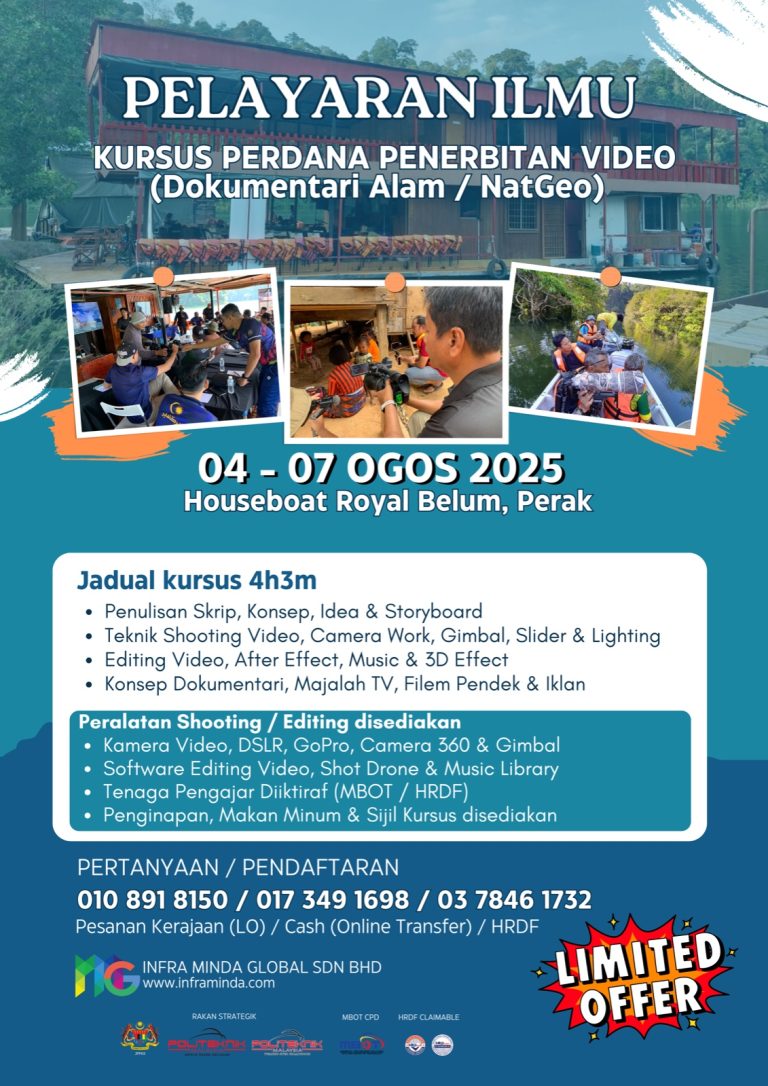 Kursus Perdana Penerbitan Video (04 – 07 Ogos 2025)