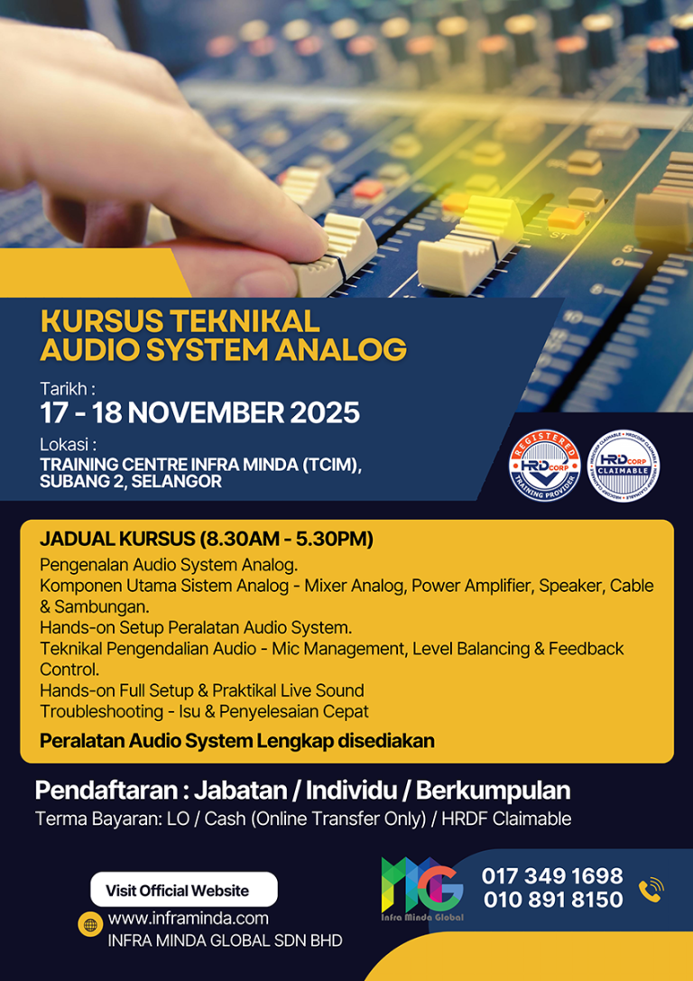 Kursus Audio Analog (TCIM) 17-18 NOV 2025