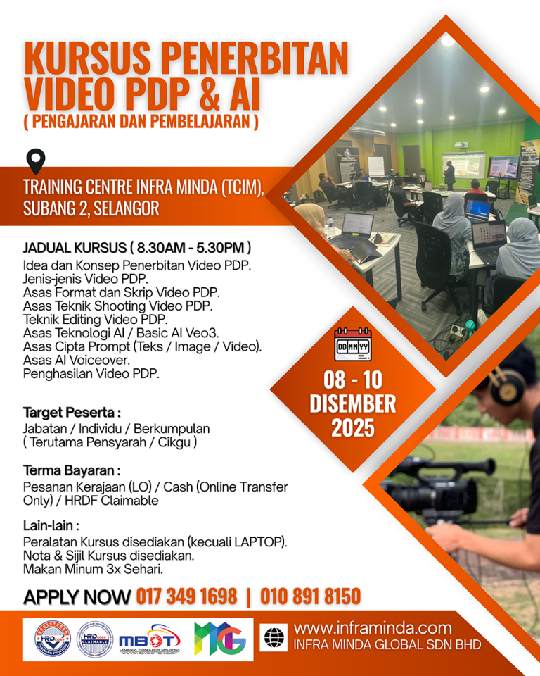 Kursus Penerbitan Video PDP (TCIM) 08-10 DIS 2025
